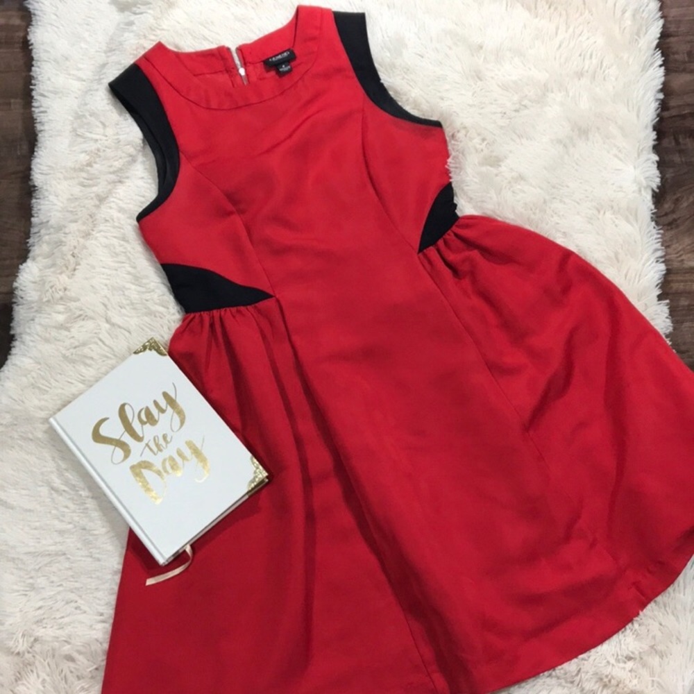 Prabal Gurung Red and Black Dress